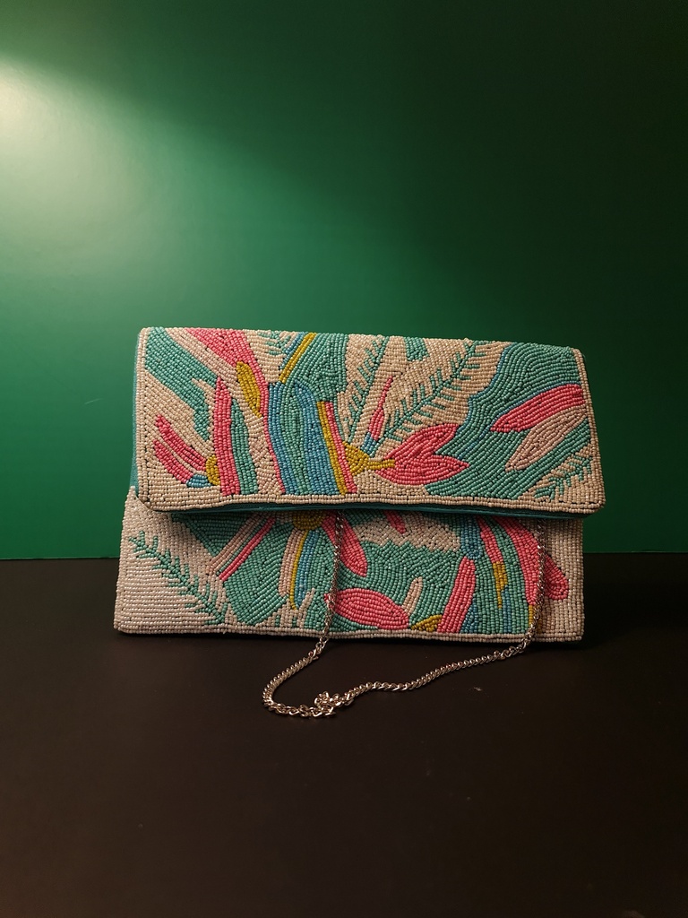 Sequin clutch bag