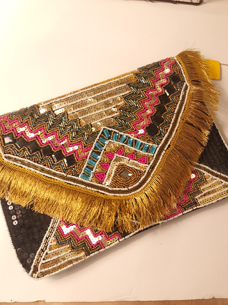 Sequin clutch bag
