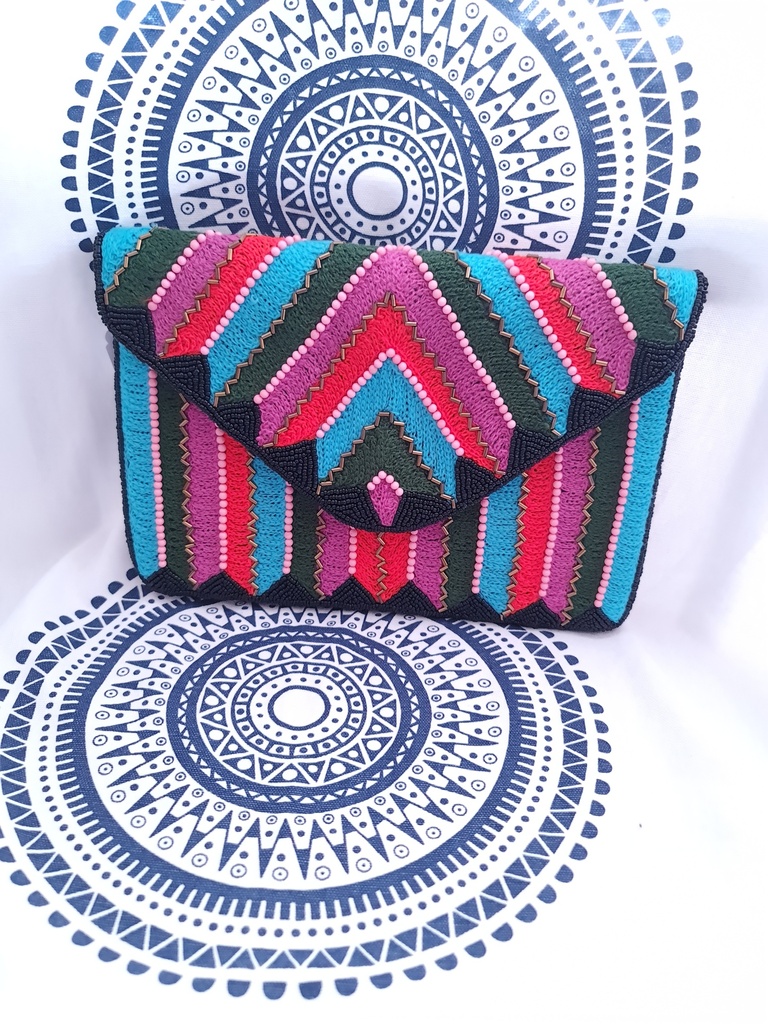 Sequin clutch bag