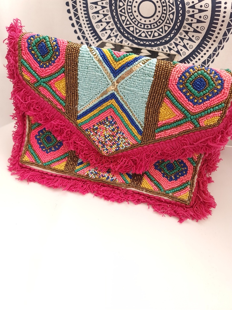 Sequin clutch bag