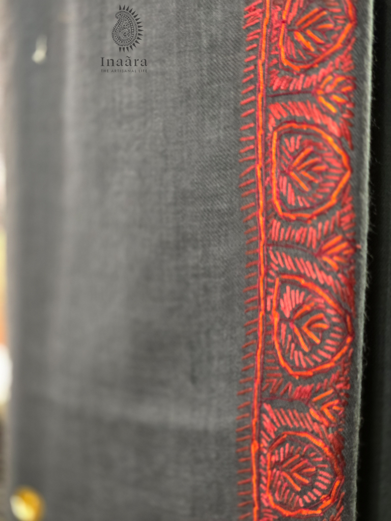 Handmade Semi-Pashmina Ghutra - Dark Grey