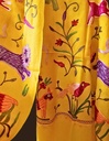 Vann Embroidered Shawl Yellow
