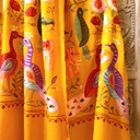 Vann Embroidered Shawl Mustard