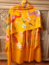 Vann Embroidered Shawl Mustard