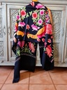 Vann Embroidered Shawl Royal Black
