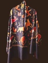 Vann Embroidered Shawl Brown-Black