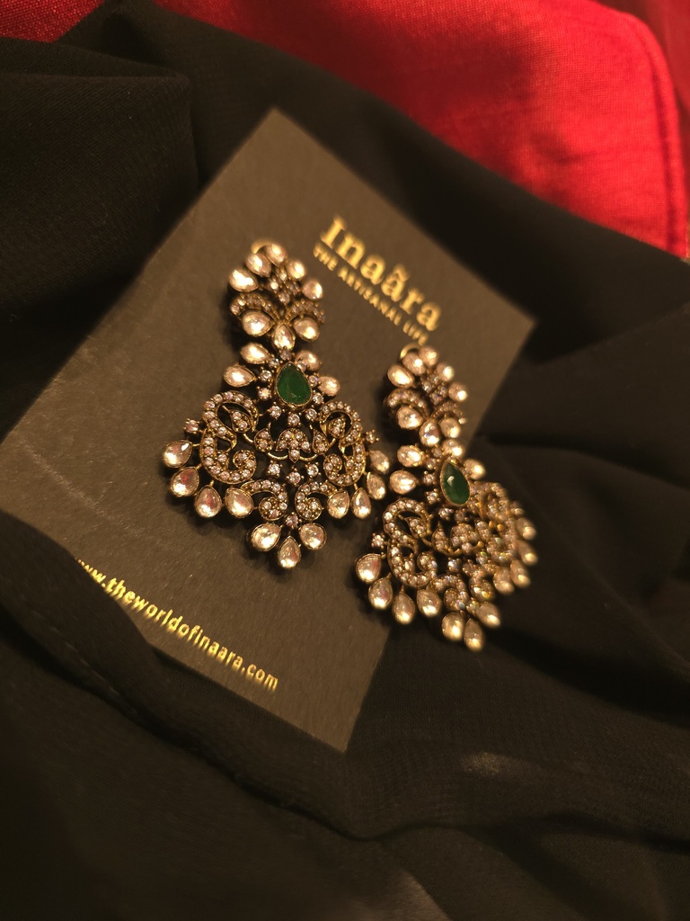 Deepa CZ and Polki Earrings