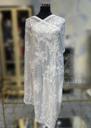 Hand Embroidery Dupatta- White