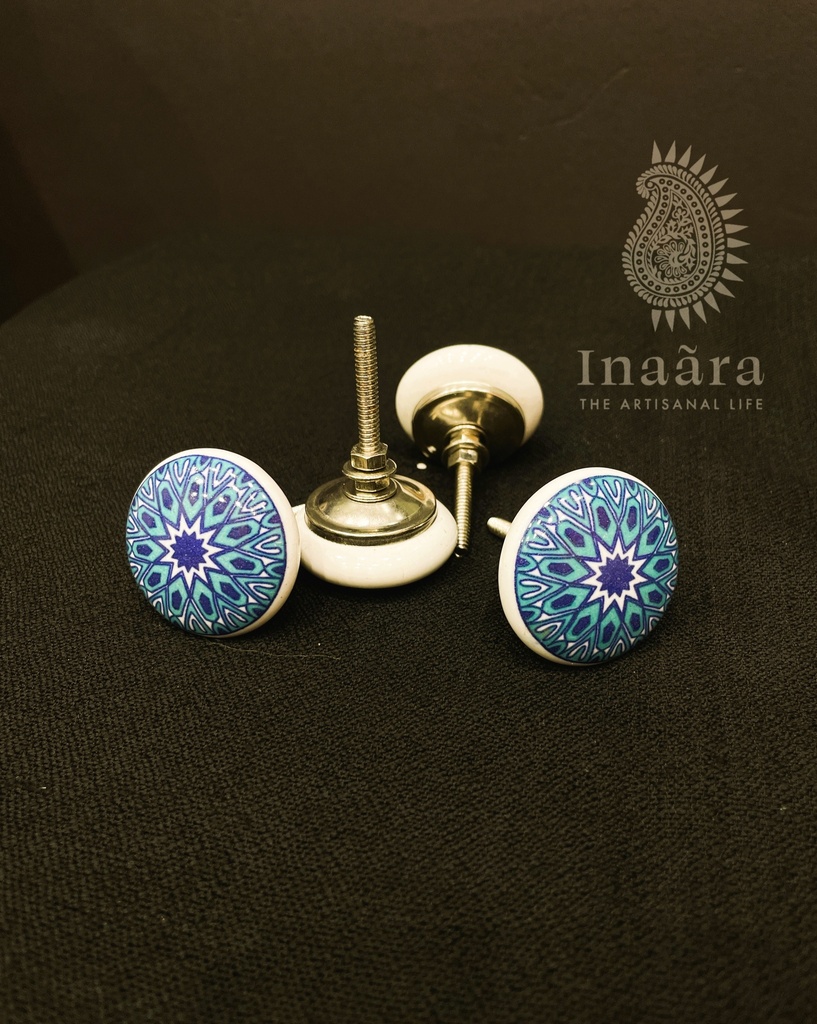 Mandala Ceramic Cabinet/Drawer Knob-GRN