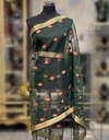 Organza Floral Embroidery Dupatta-Black (copy)