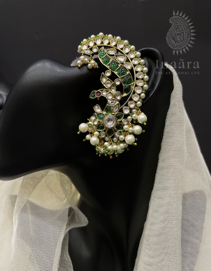 Polki Peacock Ear Cuff