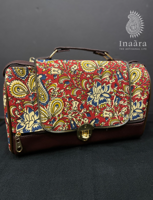 Ikkat Bag w/Sling-Red