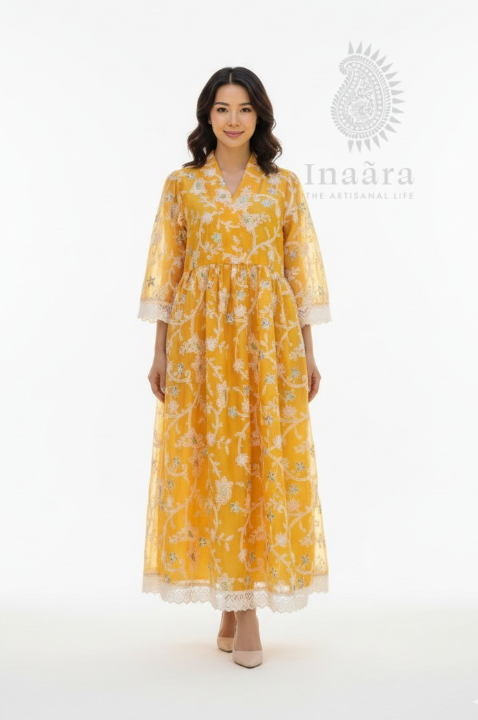 Chanderi Silk Dress- Green (copy)