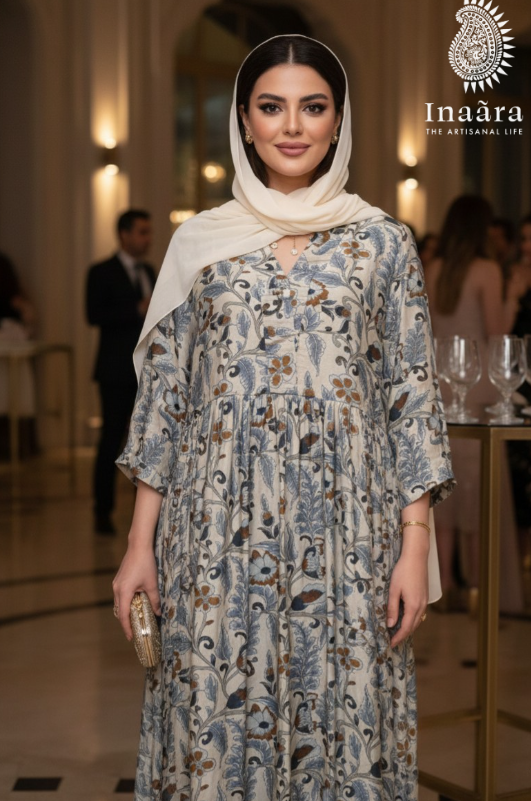 Ayesha Dress-Digital/Blue