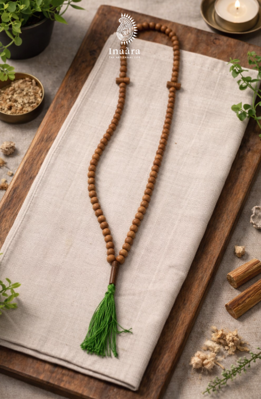 Pure Sandalwood Prayer Beads (39cm)