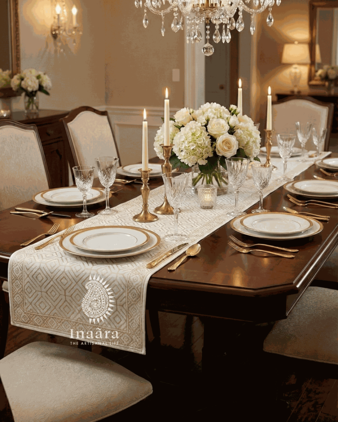 Hand Block Printed Table Runner (41x180cm)