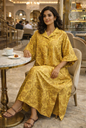 Tooba Dress-Yellow/Gold