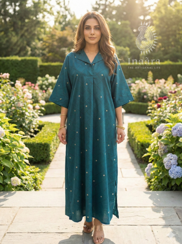 Tooba Dress-Sky Blue Paisley (copy)