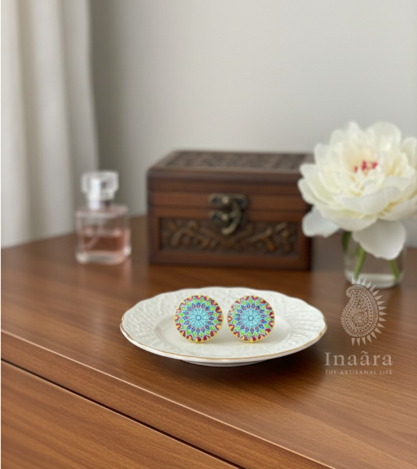 Money Coin Faceted Glass Earring (copy)