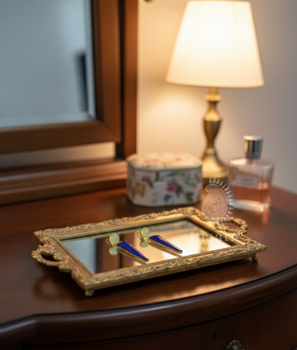 Blue Chalcedony Dangle Earring