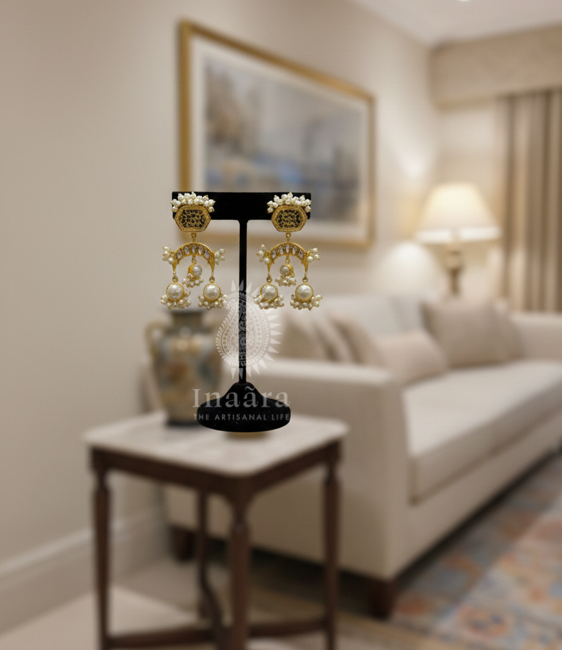 Black Onyx&Green Peridot Drop Dangle Earring (copy)