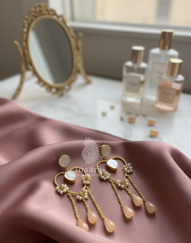 Teardrop Leaf-Shaped MOP Earring (copy)