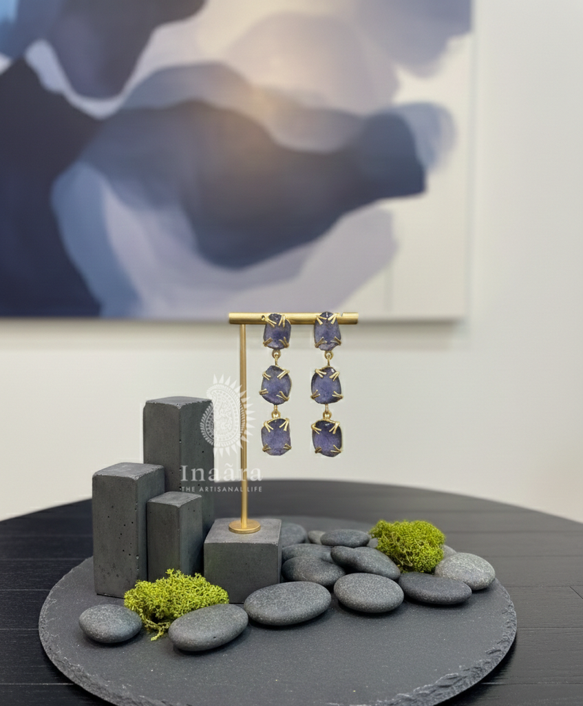 أقراط متدلية من الجمشت