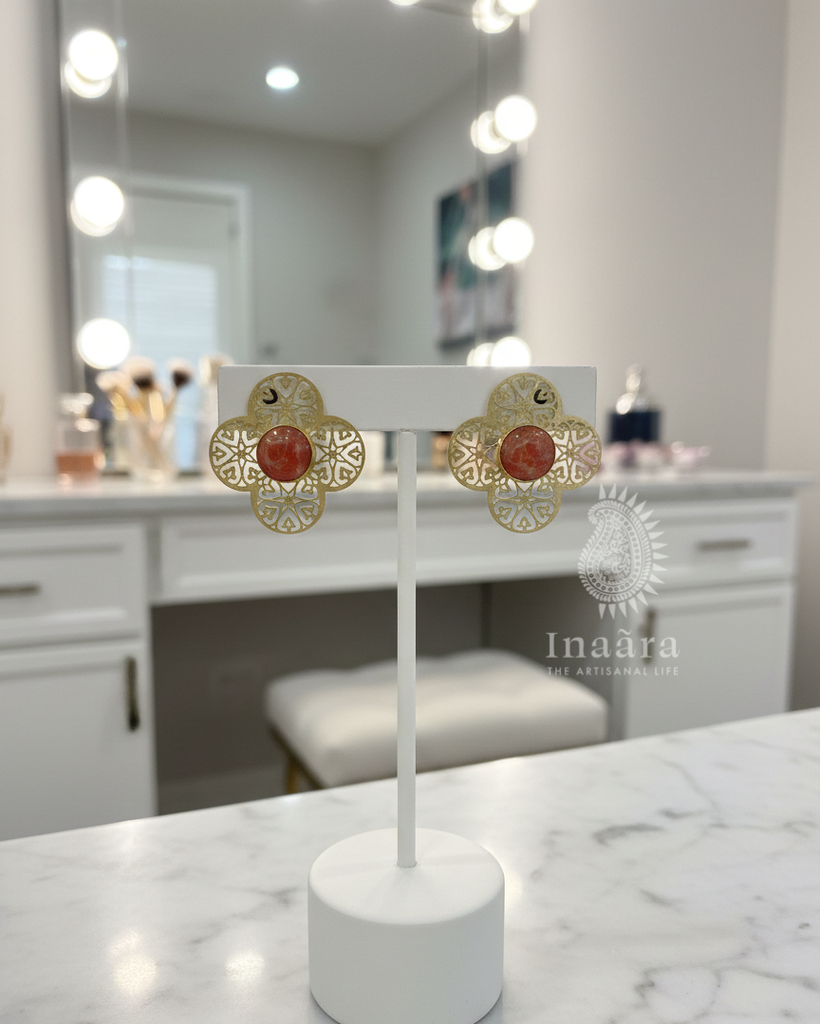 Petal Gemstone Earrings