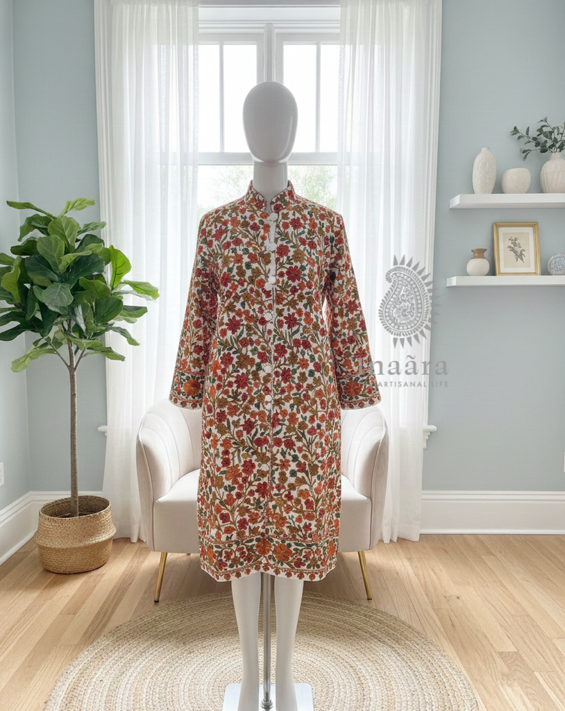 Zar-E Paisley Jacket- Cream/Red (copy)