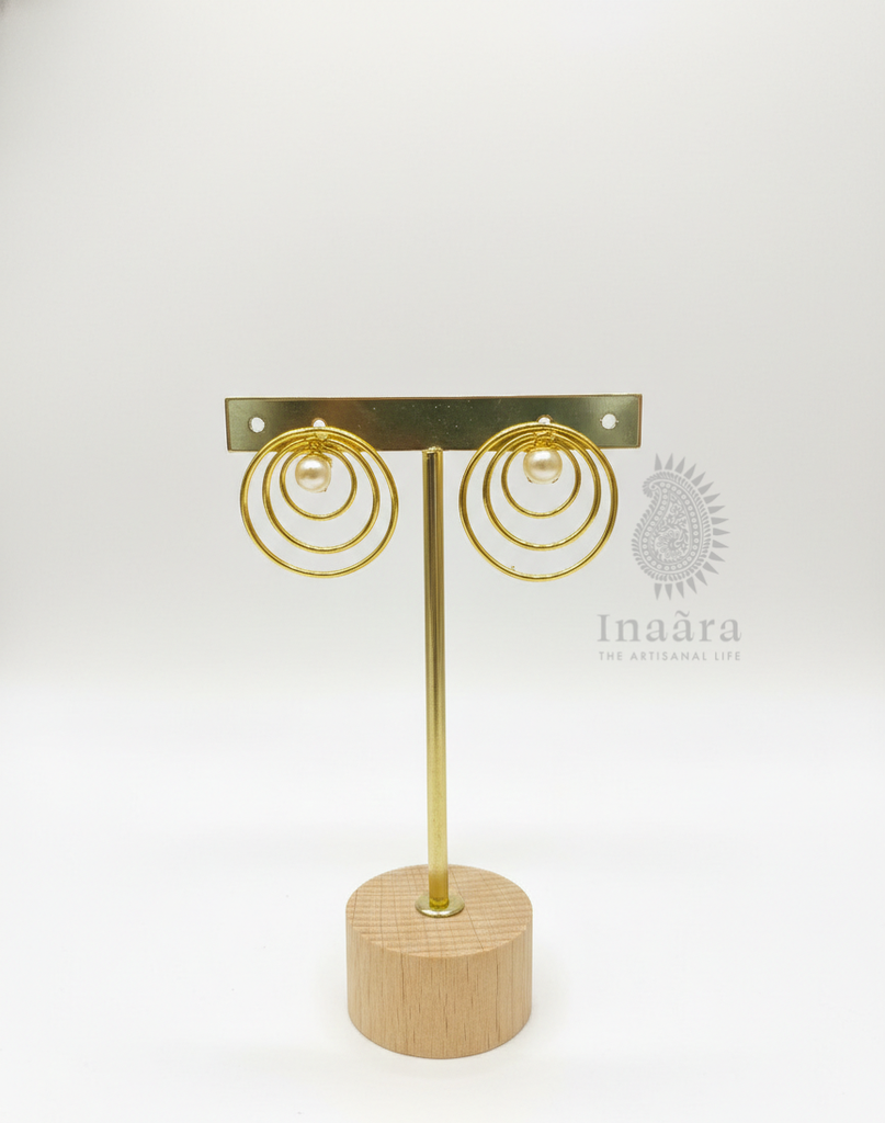 Spiral w/ Pearl Earrings