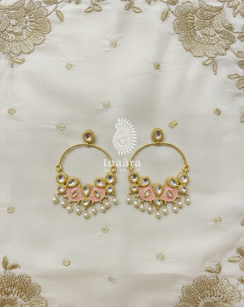 Gold-Toned Dangling Earring w/Black Stones (copy)