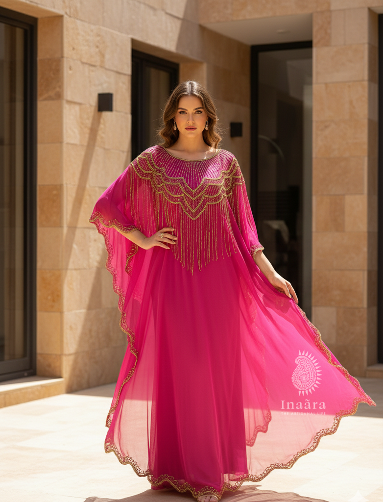 Hand Beaded Cape- Blue (copy)