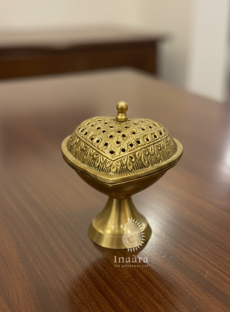 Heart Brass Incense Burner