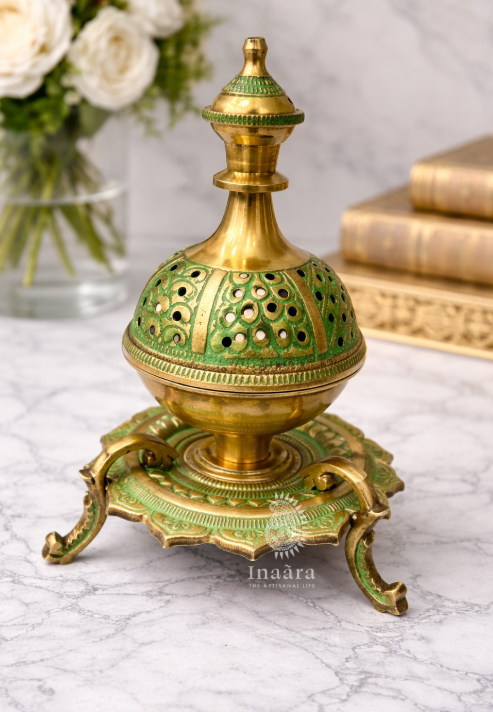 Golden Lotus  Brass Incense Burner (copy)