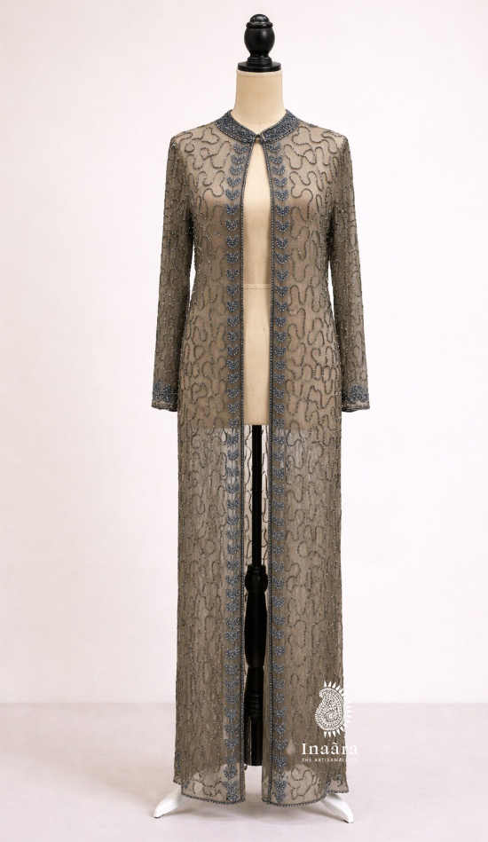 Layla Evening Coat-Grey