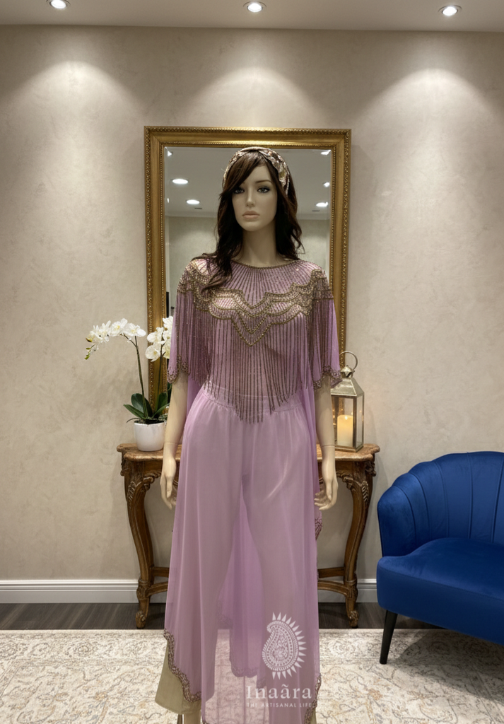 Hand Beaded Cape- Pink (copy)