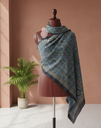 Ajrakh Dupatta-Blue/Square Pattern