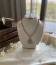 Pink Stone&Pearl Kundan Jewel Set