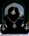 GreenStone&Pearl Kundan Jewel Set