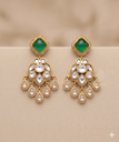 Riyasat Polki Earring Green