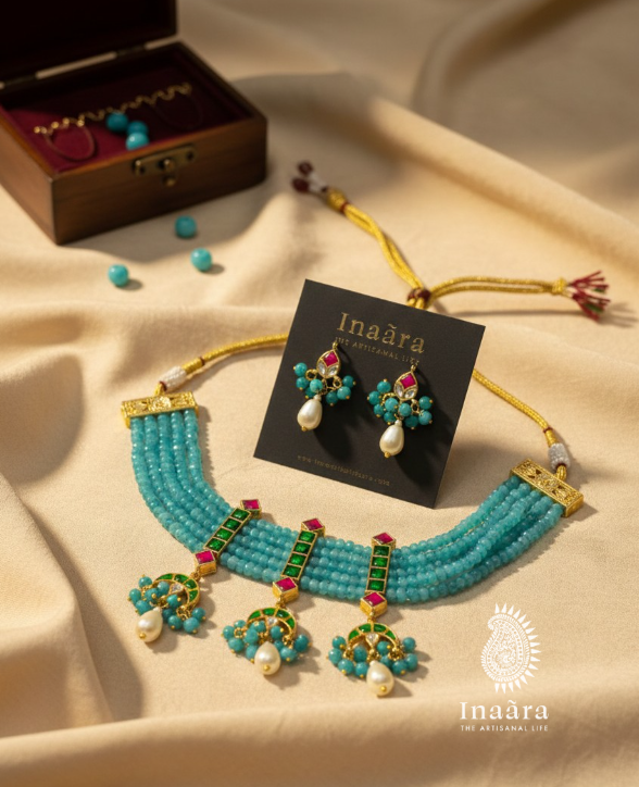 Blue Beads Mala Necklace Set (copy)