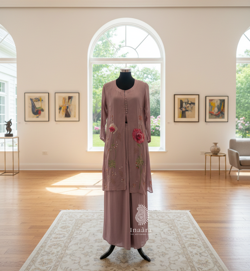 Pink Printed Co-ord Set w/Potli Bag (copy)