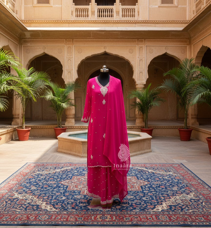 طقم قميص وكاميز – فوشيا