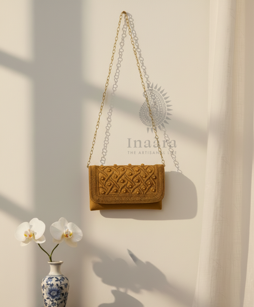 Ghazala Bag-Yellow Brown