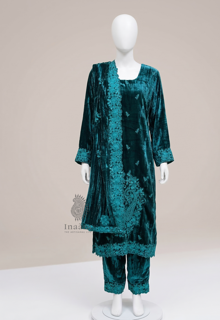 Kurta Set- Green with Dupatta