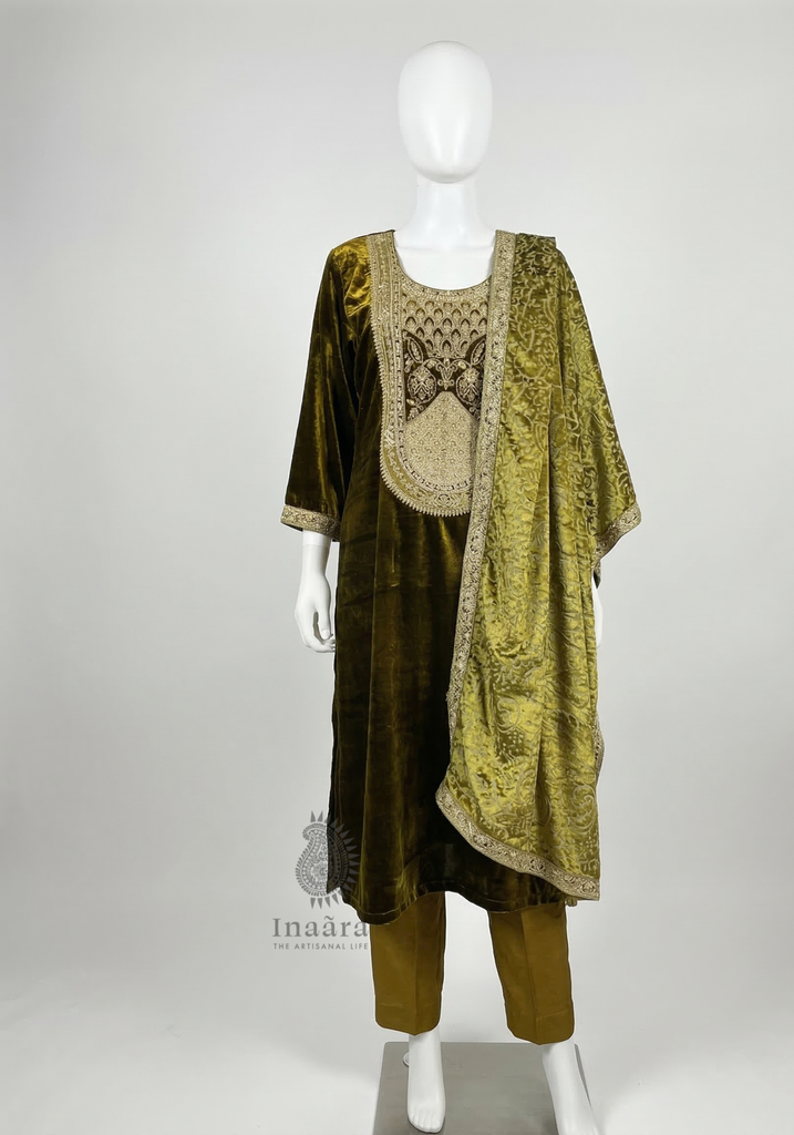 Kurta Set- Brown with Dupatta