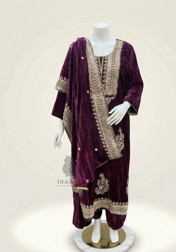 Kurta Set- Maroon with Dupatta