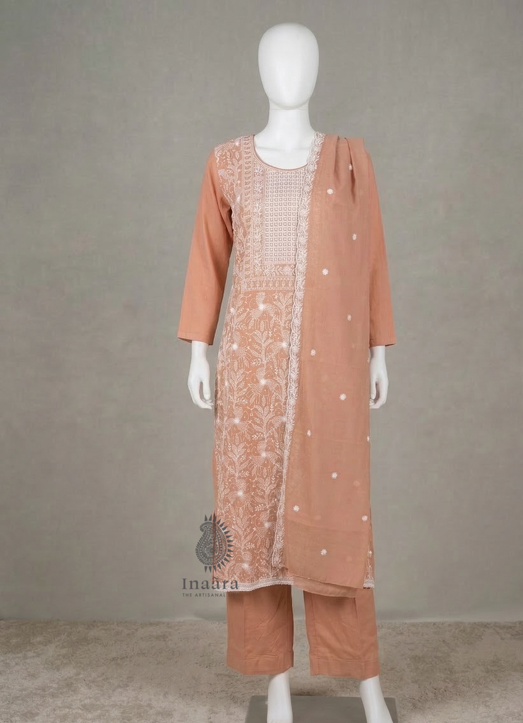 Kurta Set/3 pcs -Peach