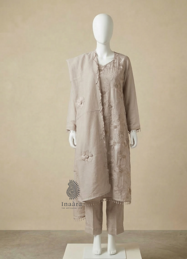 Kurta Set/3 pcs - Grey