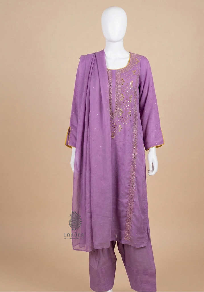 Mukesh Suit 3pc-Purple